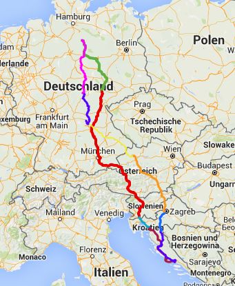 Die gesamte Route